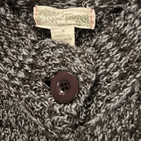 Flying Tomato Sweater Coat with waist tie - Picture 3 of 6